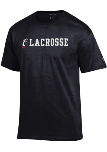 Champion Cincinnati Bearcats Black Lacrosse Short Sleeve T Shirt