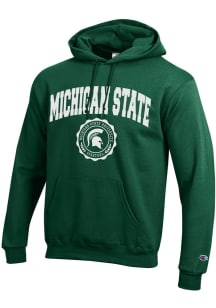 Champion Michigan State Spartans Mens Green Seal Long Sleeve Hoodie