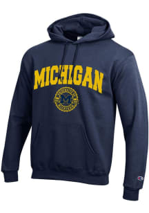 Champion Michigan Wolverines Mens Blue Seal Long Sleeve Hoodie