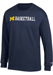 Champion Michigan Wolverines Blue Basketball Edition Long Sleeve T Shirt