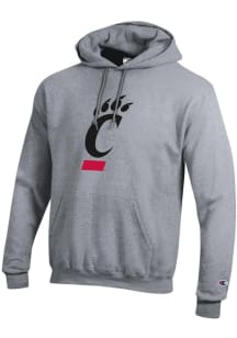 Champion Cincinnati Bearcats Mens Grey Big Logo Long Sleeve Hoodie