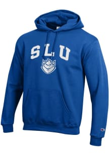 Champion Saint Louis Billikens Mens Royal Blue Arch Mascot Long Sleeve Hoodie