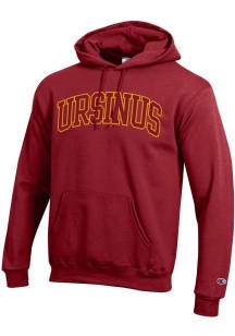 Champion Ursinus Bears Mens Crimson Twill Arch Long Sleeve Hoodie