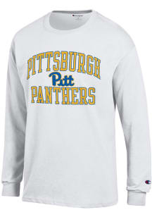 Champion Pitt Panthers White Number One Long Sleeve T Shirt