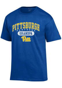 Champion Pitt Panthers Blue Wordmark Grandpa Short Sleeve T Shirt