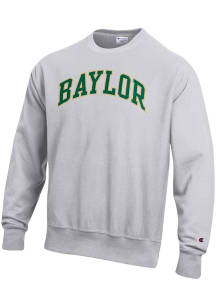 Champion Baylor Bears Mens Grey Reverse Weave Long Sleeve Crew Sweatshirt