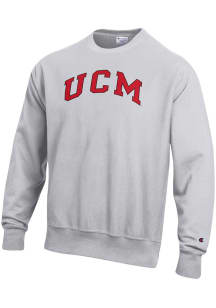 Champion Central Missouri Mules Mens Grey Reverse Weave Long Sleeve Crew Sweatshirt