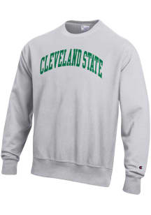 Champion Cleveland State Vikings Mens Grey Reverse Weave Long Sleeve Crew Sweatshirt