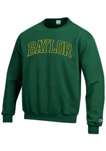 Champion Baylor Bears Mens Green Arch Tackle Long Sleeve Crew Sweatshirt