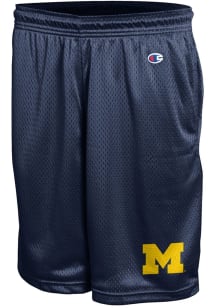 Champion Michigan Wolverines Mens Blue Mesh Shorts