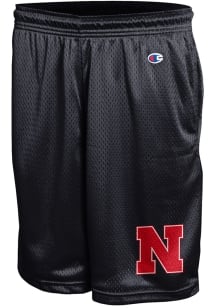 Champion Nebraska Cornhuskers Mens Black Mesh Shorts