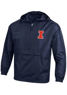 Champion Illinois Fighting Illini Mens Navy Blue Packable Light Weight Jacket