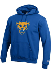 Champion Pitt Panthers Mens Blue Panther Head Versa Long Sleeve Hoodie