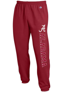 Champion Alabama Crimson Tide Mens Crimson Powerblend Closed Bottom Sweatpants