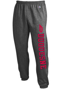Champion Duquesne Dukes Mens Charcoal Powerblend Closed Bottom Sweatpants