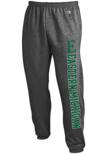 Champion Eastern Michigan Eagles Mens Charcoal Powerblend Closed Bottom Sweatpants