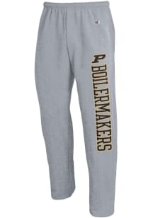 Champion Purdue Boilermakers Mens Grey Powerblend Open Bottom Sweatpants