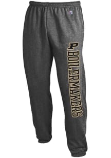 Champion Purdue Boilermakers Mens Charcoal Powerblend Closed Bottom Sweatpants