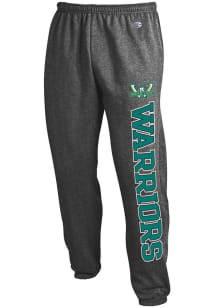 Champion Wayne State Warriors Mens Charcoal Powerblend Closed Bottom Sweatpants