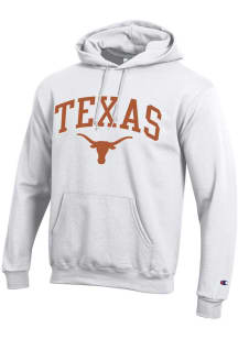 Champion Texas Longhorns Mens White Powerblend Long Sleeve Hoodie