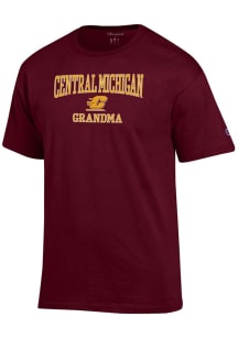 Champion Central Michigan Chippewas Womens Maroon Grandma Short Sleeve T-Shirt