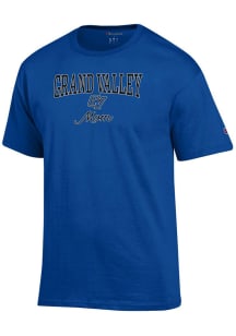 Champion Grand Valley State Lakers Womens Blue Mom Short Sleeve T-Shirt