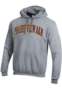 Champion Prairie View A&M Panthers Mens Grey Powerblend Twill Long Sleeve Hoodie