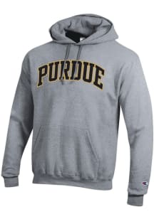 Champion Purdue Boilermakers Mens Grey Powerblend Twill Long Sleeve Hoodie