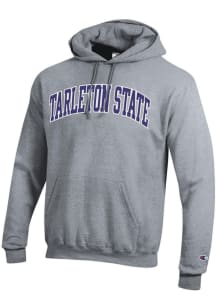 Champion Tarleton State Texans Mens Grey Powerblend Twill Long Sleeve Hoodie