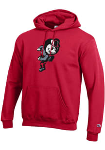 Champion Ohio State Buckeyes Mens Red Powerblend Long Sleeve Hoodie