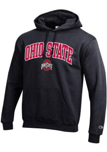 Champion Ohio State Buckeyes Mens Black Powerblend Series Long Sleeve Hoodie