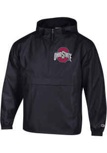 Champion Ohio State Buckeyes Mens Black Primary Logo Light Weight Jacket