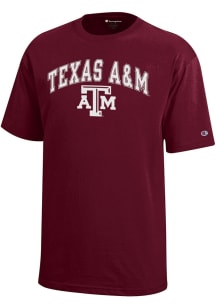 Champion Texas A&M Aggies Youth Maroon Arch Mascot Short Sleeve T-Shirt