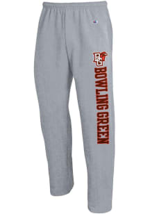 Champion Bowling Green Falcons Mens Grey Open Bottom Sweatpants