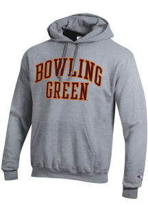 Champion Bowling Green Falcons Mens Grey Twill Powerblend Long Sleeve Hoodie