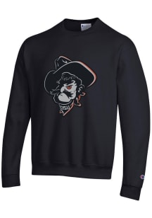 Champion Oklahoma State Cowboys Mens Black Phantom Pete Long Sleeve Crew Sweatshirt