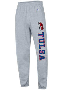 Champion Tulsa Golden Hurricane Mens Grey Closed Bottom Sweatpants