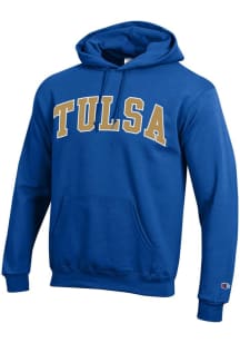 Champion Tulsa Golden Hurricane Mens Blue Twill Powerblend Long Sleeve Hoodie
