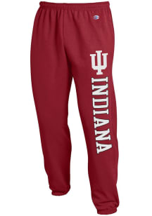 Champion Indiana Hoosiers Mens Cardinal Powerblend Banded Bottom Sweatpants