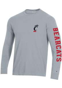 Champion Cincinnati Bearcats Grey Stadium Long Sleeve T Shirt