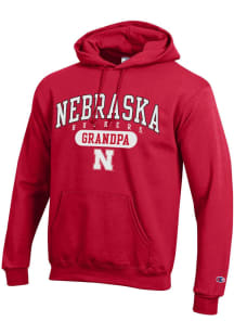 Champion Nebraska Cornhuskers Mens Red Grandpa Pill Long Sleeve Hoodie