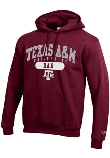 Champion Texas A&M Aggies Mens Maroon Dad Pill Long Sleeve Hoodie