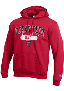 Champion Texas Tech Red Raiders Mens Red Dad Pill Long Sleeve Hoodie