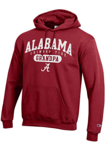 Champion Alabama Crimson Tide Mens Crimson Grandpa Pill Long Sleeve Hoodie
