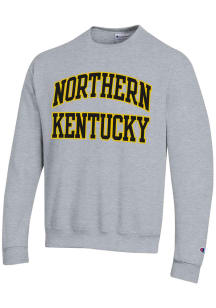 Champion Northern Kentucky Norse Mens Grey Arch Twill Long Sleeve Crew Sweatshirt