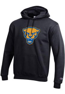 Champion Pitt Panthers Mens Black Panther Head Long Sleeve Hoodie
