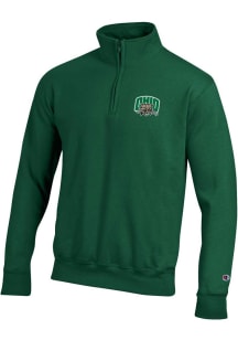 Champion Ohio Bobcats Mens Green Fleece Series Long Sleeve Qtr Zip Pullover