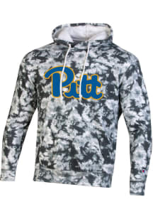 Champion Pitt Panthers Mens Grey Crush Tie Dye Long Sleeve Hoodie
