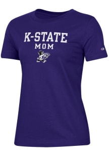Champion K-State Wildcats Womens Purple Willie Mom Short Sleeve T-Shirt