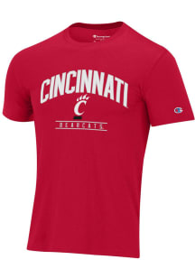 Champion Cincinnati Bearcats Red Stadium Logo Short Sleeve T Shirt